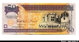 50 Pesos Dominicanos Cathédrale Santa Maria * *