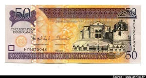 50 Pesos Dominicanos Cathédrale Santa Maria * *