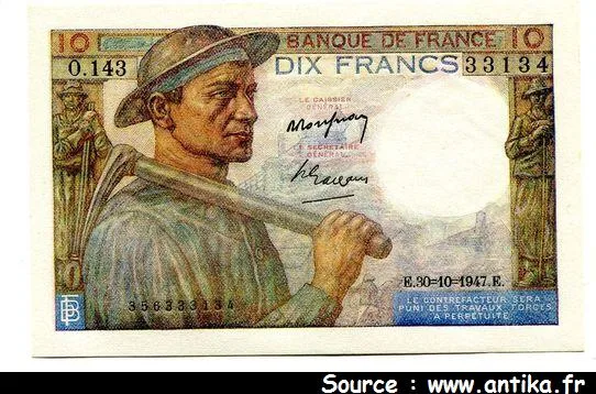 10 FRANCS MINEUR - type 1941