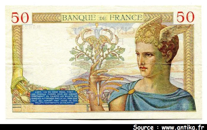 50 FRANCS CERES - Type 1933 modifié