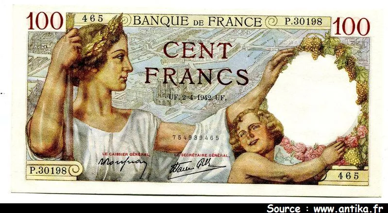 100 FRANCS SULLY - Type 1939