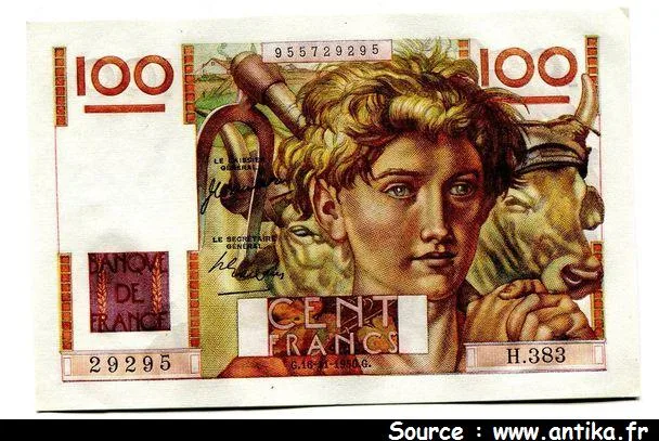 100 FRANCS JEUNE PAYSAN - Type 1945