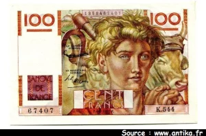 100 FRANCS JEUNE PAYSAN - Type 1945