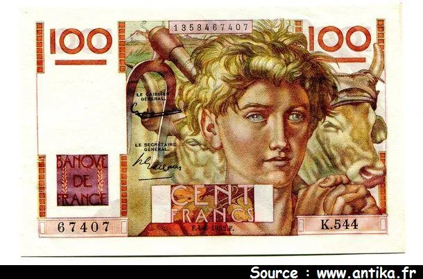 100 FRANCS JEUNE PAYSAN - Type 1945
