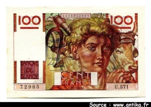 100 FRANCS JEUNE PAYSAN - Type 1945