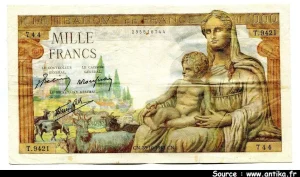 1000 FRANCS DEMETER - Type 1942