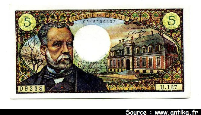 5 FRANCS PASTEUR - Type 1966