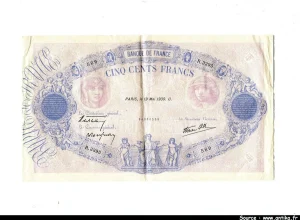 500 FRANCS BLEU & ROSE -Type 1888 modifié
