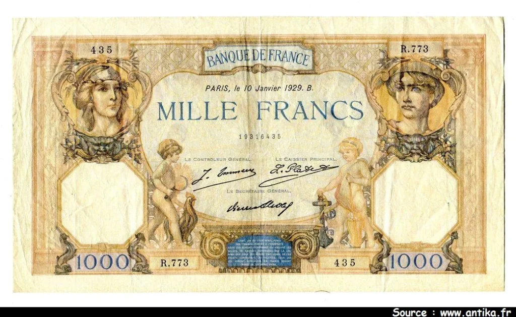 1000 FRANCS CERES & MERCURE - Type 1927