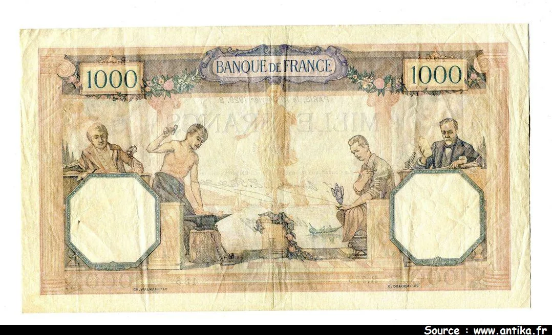 1000 FRANCS CERES & MERCURE - Type 1927