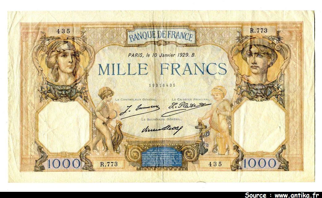1000 FRANCS CERES & MERCURE - Type 1927