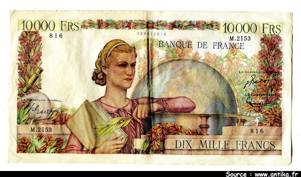 10 000 FRANCS GENIE Français- Type 1945