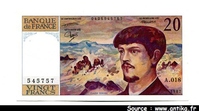 20 FRANCS DEBUSSY - Type 1980
