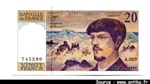 20 FRANCS DEBUSSY - Type 1980 à fil sécurité
