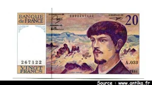 20 FRANCS DEBUSSY - Type 1980 à fil sécurité