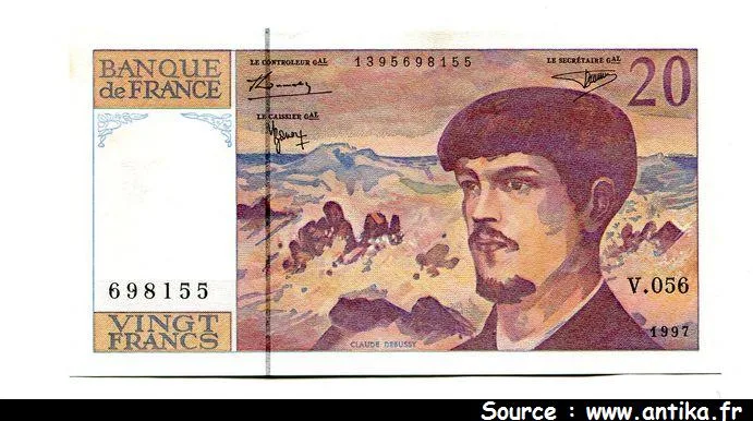 20 FRANCS DEBUSSY - Type 1980 Modifié