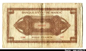 1000 FRANCS Impress° Américaine