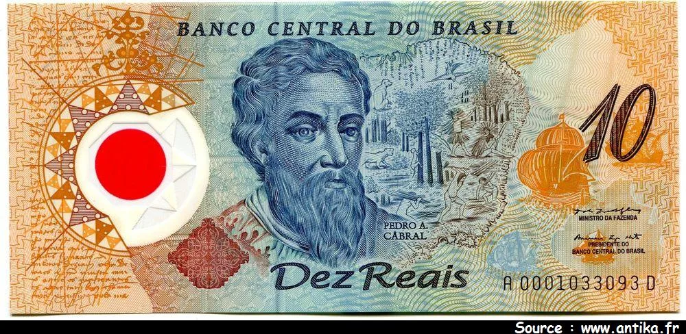 10 Reais Pedro A.Cabral & 500 ans de la découverte * *