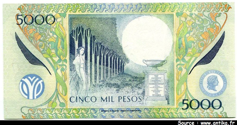 5000 Pesos J.A.Silva * *
