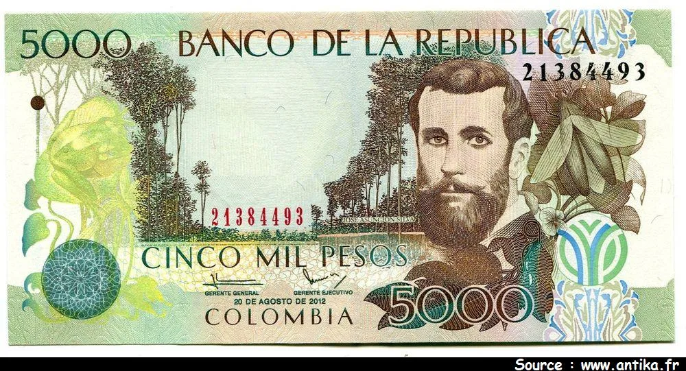 5000 Pesos J.A.Silva * *