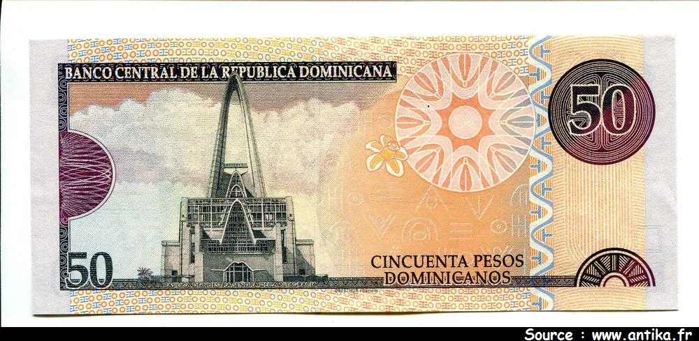 50 Pesos Dominicanos Cathédrale Santa Maria