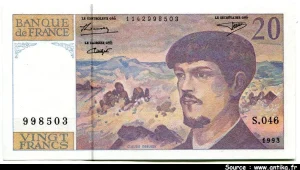 20 FRANCS DEBUSSY - Type 1980 à fil sécurité
