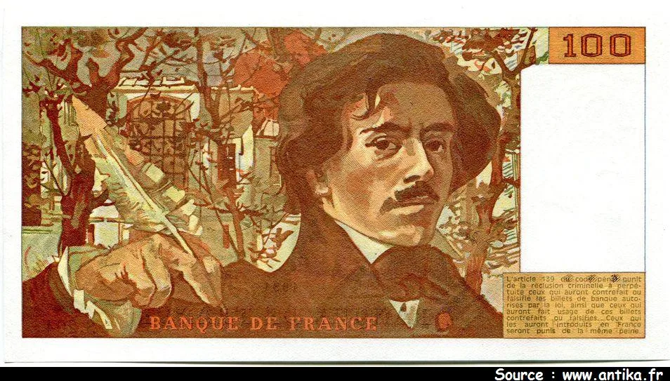 100 FRANCS DELACROIX - Type 1978 "imprimé en continu"