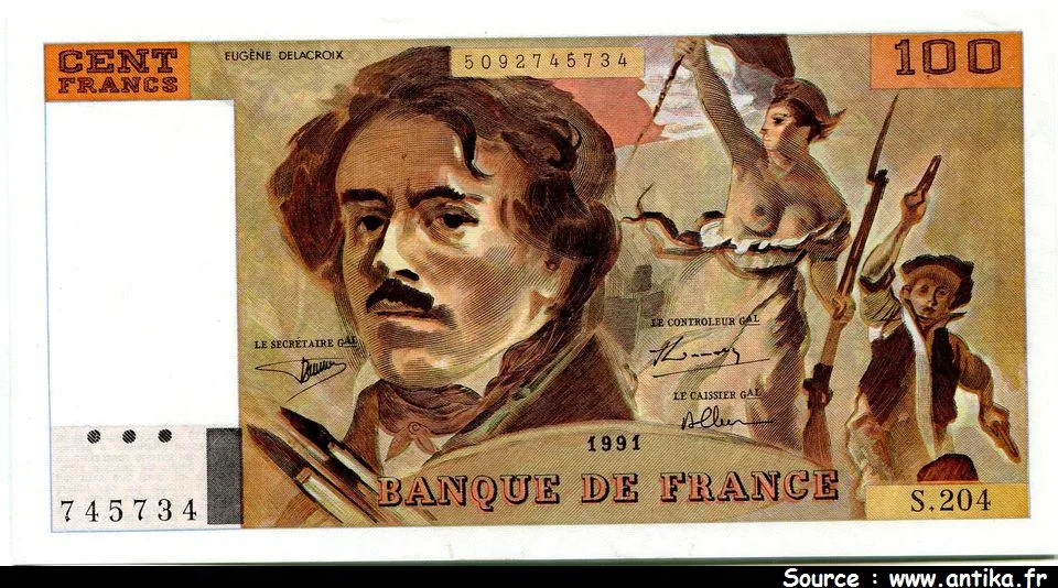 100 FRANCS DELACROIX - Type 1978 "imprimé en continu"