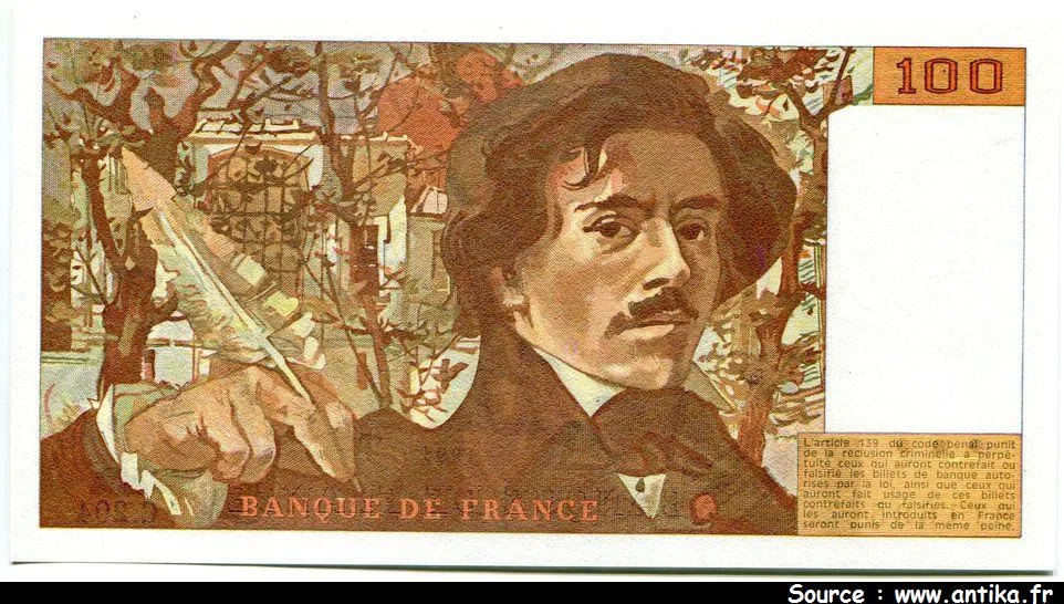 100 FRANCS DELACROIX - Type 1978 "imprimé en continu"