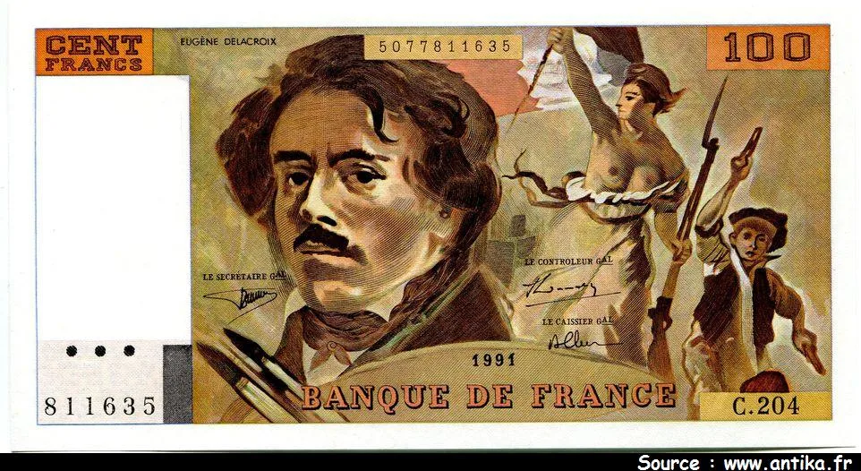 100 FRANCS DELACROIX - Type 1978 "imprimé en continu"