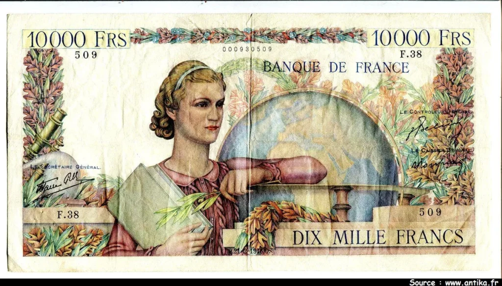 10 000 FRANCS GENIE Français- Type 1945