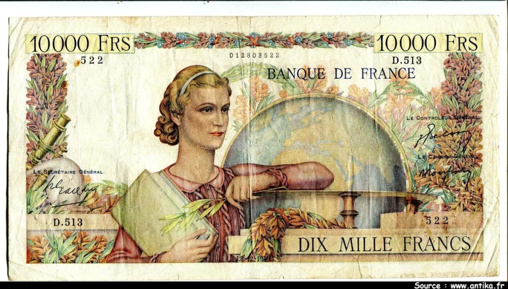 10 000 FRANCS GENIE Français- Type 1945