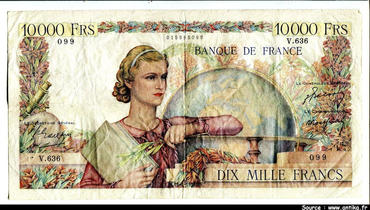 10 000 FRANCS GENIE Français- Type 1945