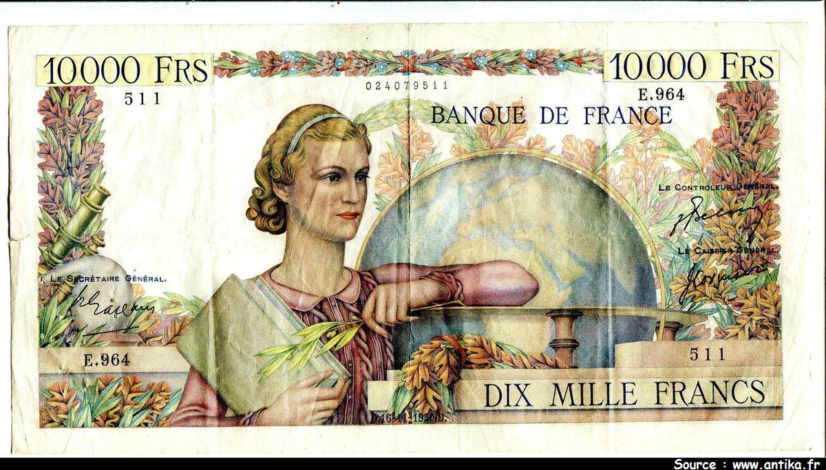 10 000 FRANCS GENIE Français- Type 1945