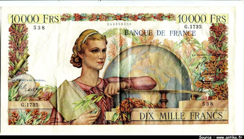 10 000 FRANCS GENIE Français- Type 1945