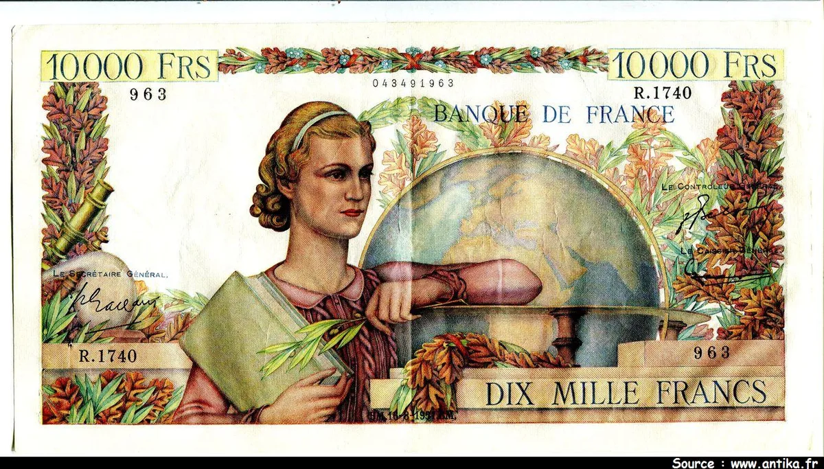 10 000 FRANCS GENIE Français- Type 1945