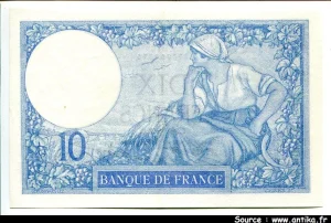 10 FRANCS MINERVE - Type 1915