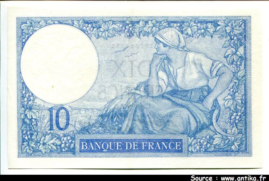 10 FRANCS MINERVE - Type 1915