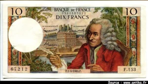 10 FRANCS VOLTAIRE - Type 1963