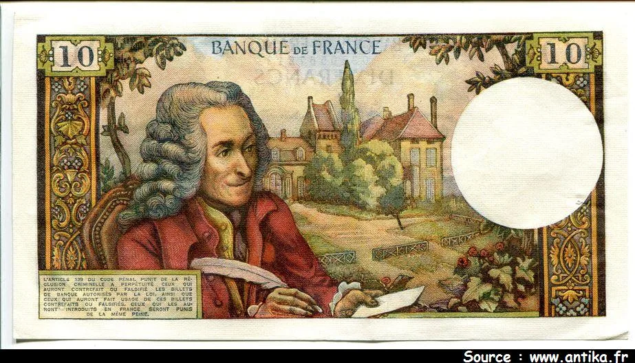 10 FRANCS VOLTAIRE - Type 1963