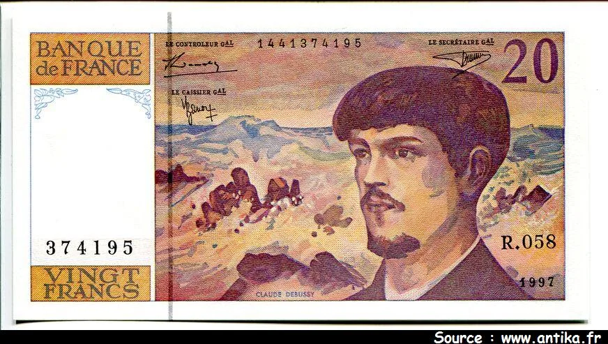 20 FRANCS DEBUSSY - Type 1980 Modifié