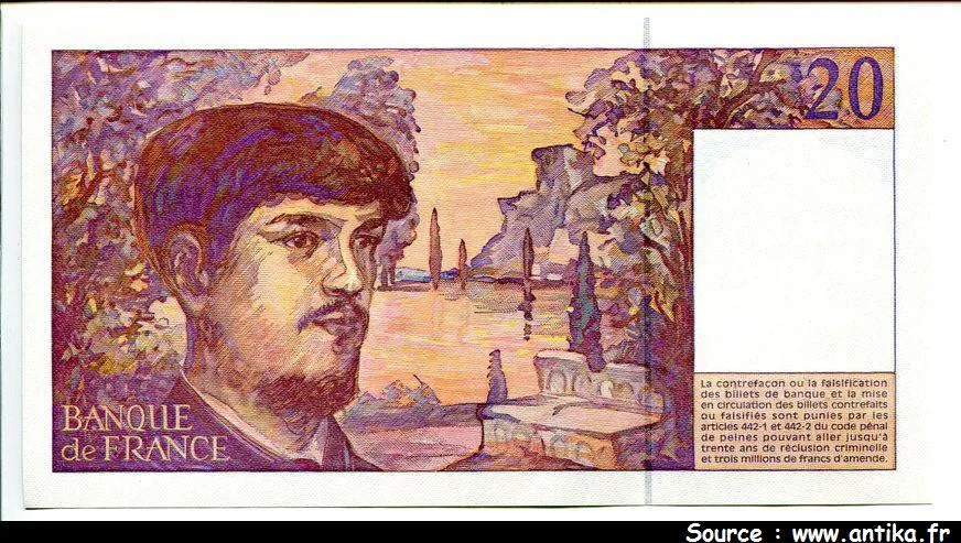 20 FRANCS DEBUSSY - Type 1980 Modifié