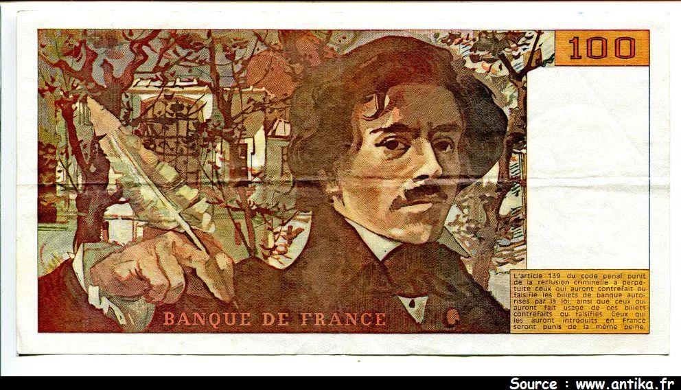 100 FRANCS DELACROIX - Type 1978 "imprimé en continu"
