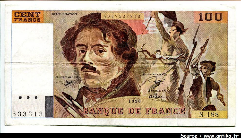 100 FRANCS DELACROIX - Type 1978 "imprimé en continu"