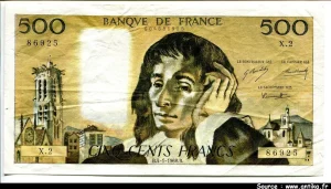 500 FRANCS PASCAL - Type 1968