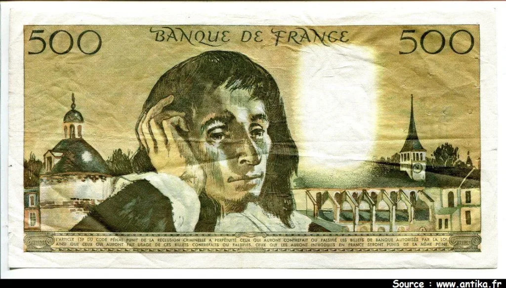 500 FRANCS PASCAL - Type 1968