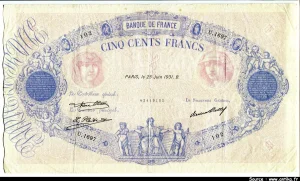 500 FRANCS BLEU & ROSE - Type 1888