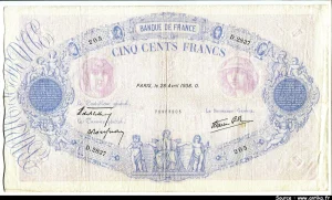 500 FRANCS BLEU & ROSE -Type 1888 modifié