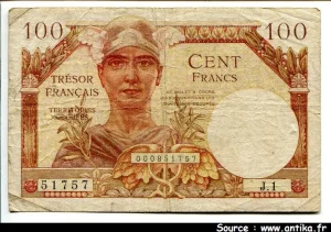 100 FRANCS "Trésor Français"