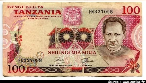 100 Shilingi Président J.Nyerere